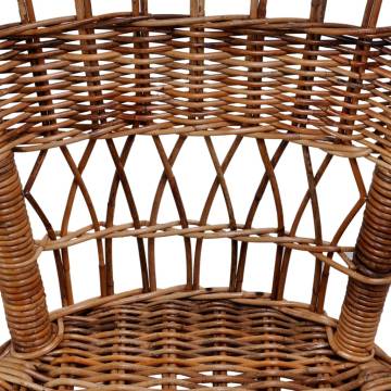 Stylish Outdoor Chair - Natural Rattan in Brown