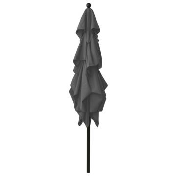 3-Tier Parasol with Aluminium Pole - Anthracite 2.5x2.5 m