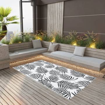 Stylish Outdoor Carpet White & Black 160x230 cm - Trendy Decor