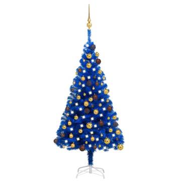 Artificial Pre-lit Christmas Tree with Ball Set - 120 cm Blue