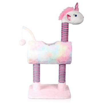 Pets Collection Unicorn Cat Scratching Post - Pink 40x30x85 cm