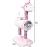 Pets Collection Unicorn Cat Scratching Post - Pink 40x30x85 cm