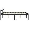 Black King Size Bed Frame 150x200 cm Solid Pine Wood | HipoMarket