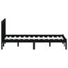 Kingsize Black Bed Frame - Solid Pine Wood 150x200 cm