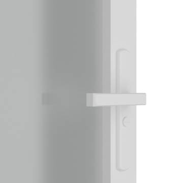 Modern Interior Door 83x201.5 cm - White Matt Glass & Aluminium