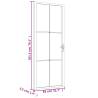 Modern Interior Door 83x201.5 cm - White Matt Glass & Aluminium