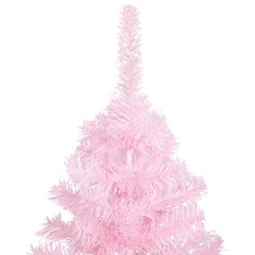 Pre-lit Pink Christmas Tree with Ball Set – 120 cm PVC