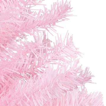 Pre-lit Pink Christmas Tree with Ball Set – 120 cm PVC