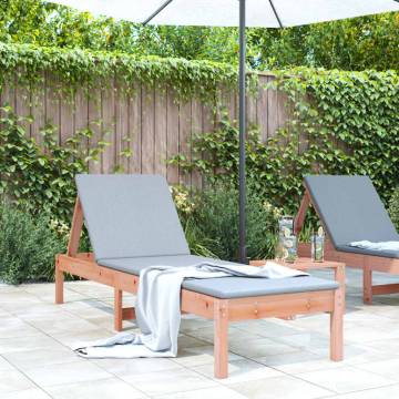 Sun Lounger 199.5x60 cm - Solid Douglas Wood | HipoMarket