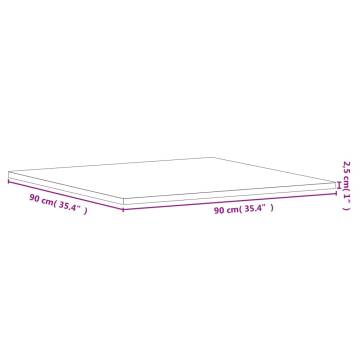 Solid Wood Beech Table Top 90x90 cm - Durable & Versatile