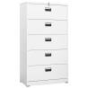 Filing Cabinet White 90x46x164 cm Steel Colour white Size 90 x 46 x 164 cm Quantity in Package 1 