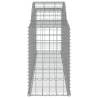 Arched Gabion Baskets - 2 pcs Galvanised Iron for Outdoor Decor