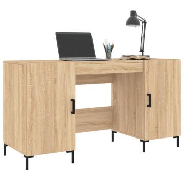 Elegant Sonoma Oak Desk - 140x50x75 cm Engineered Wood