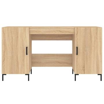 Elegant Sonoma Oak Desk - 140x50x75 cm Engineered Wood