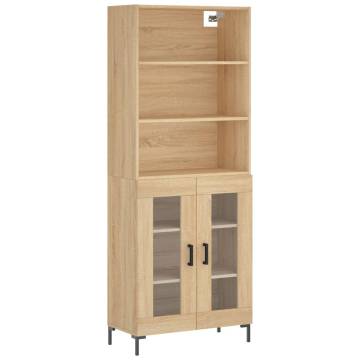 Stylish Highboard Sonoma Oak - Durable Engineered Wood