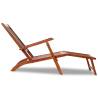 Comfortable Outdoor Deck Chair with Footrest - Acacia Wood