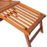 Comfortable Outdoor Deck Chair with Footrest - Acacia Wood