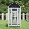 Bird House Grey 91.5x53x170 cm Solid Wood Pine Colour grey 