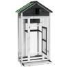 Bird House Grey 91.5x53x170 cm | Solid Wood Pine Aviary