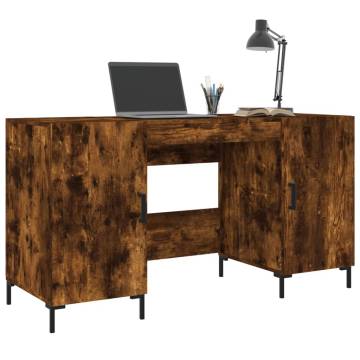 Elegant Smoked Oak Desk 140x50 cm for Stylish Workspaces