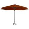 Terracotta Cantilever Umbrella with Aluminium Pole - 300 cm