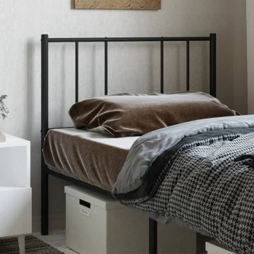 Stylish Black Metal Headboard for 80 cm Beds