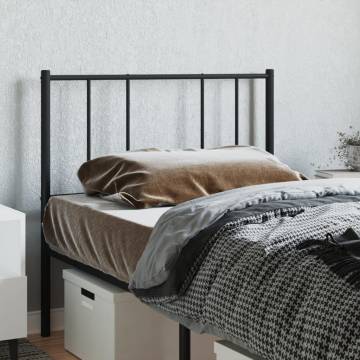 Stylish Black Metal Headboard for 80 cm Beds