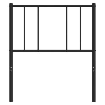 Stylish Black Metal Headboard for 80 cm Beds