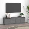 TV Cabinet Grey 156x37x45 cm Solid Wood Pine Colour grey Quantity in Package 1 