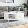 Coffee Table High Gloss White 90x50x40 cm Engineered Wood Colour high gloss white Quantity in Package 1 