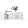 Elegant High Gloss White Coffee Table - 90x50x40 cm