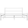 White Metal Bed Frame 140x200 cm - Stylish & Durable | HipoMarket