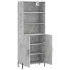 Stylish Highboard Concrete Grey - 69.5x34x180 cm | HipoMarket