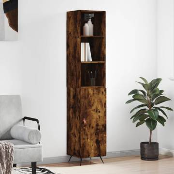 Stylish Highboard Smoked Oak - 34.5x34x180 cm | HipoMarket