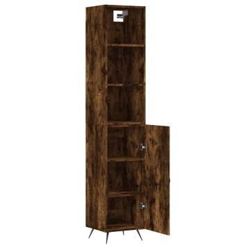 Stylish Highboard Smoked Oak - 34.5x34x180 cm | HipoMarket