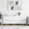 Sideboards 3 pcs High Gloss White Engineered Wood Colour high gloss white Quantity in Package 3 