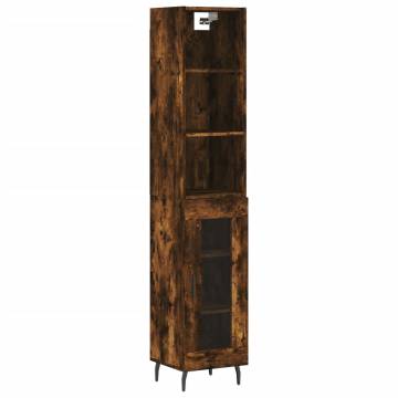 Elegant Smoked Oak Highboard - Stylish Storage Solution