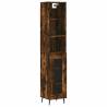 Elegant Smoked Oak Highboard - Stylish Storage Solution