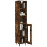 Elegant Smoked Oak Highboard - Stylish Storage Solution