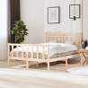 Bed Frame Solid Wood 140x200 cm Colour natural Size 140 x 200 cm 