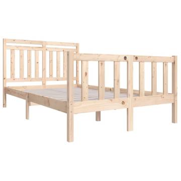 Solid Wood Bed Frame 140x200 cm - Durable & Stylish Design