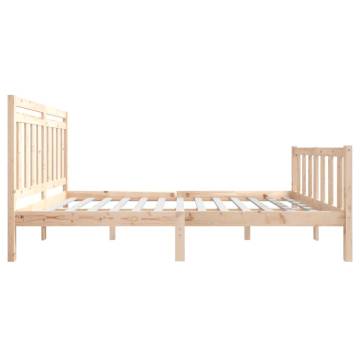 Solid Wood Bed Frame 140x200 cm - Durable & Stylish Design