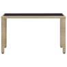 Stylish Beige Garden Table - 123x60 cm Poly Rattan