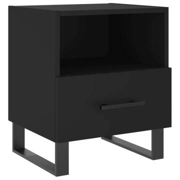 Stylish Black Bedside Cabinets - Set of 2 | Hipo Market