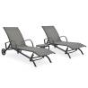 Sun Loungers Set with Table - Stylish & Durable Pair