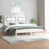 Bed Frame White Solid Wood Pine 120x200 cm Colour white Size 120 x 200 cm 