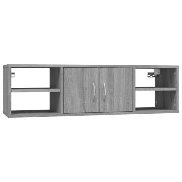 Wall Shelf Grey Sonoma - 102x30x29 cm Engineered Wood