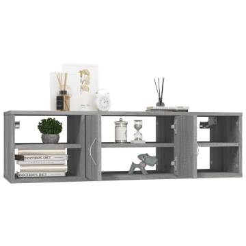 Wall Shelf Grey Sonoma - 102x30x29 cm Engineered Wood