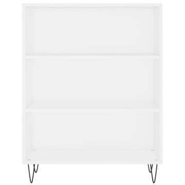 Stylish Highboard in White - 69.5x34x180 cm Engineered Wood