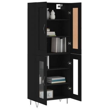 Stylish Highboard Black 69.5x34x180 cm | Hipomarket UK